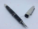 Copy Montblanc Meisterstuck Black & Silver Fountain Pen